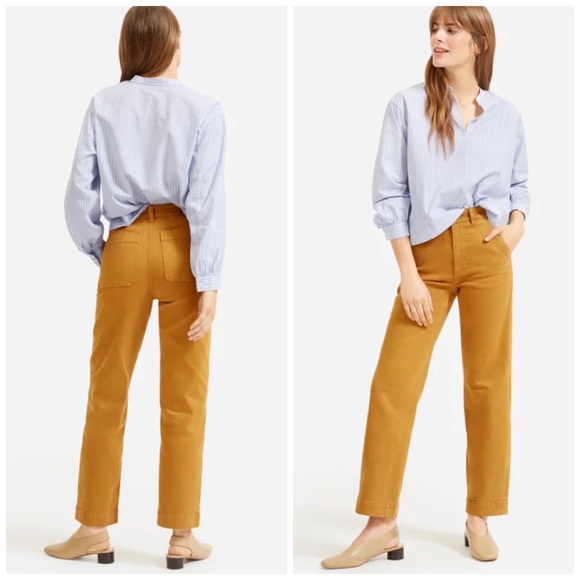 Everlane Denim - Everlane Straight Leg Golden Brown Cropped Jean Sz 2